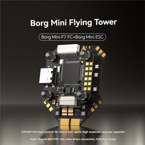 IFlight Borg  F7 Stack F722 Flight Controller+60A 32bit ESC 2-6S for FPV Racing Parts 2