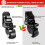 Front Wheels for Rolling Tool Box,Thickened Steel Construction Front Wheels Foldable Caster Wheel Kit 3