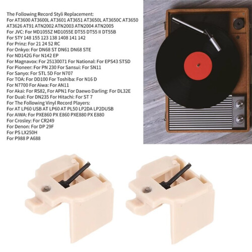 Record Player Needle Replace for ATN3600L Turntable Stylus Record Player Needle for AT-LP60XBT-USB Vinyl Record Player 1