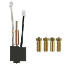 For Kobra 3 Combo Nozzle Hotend Kit 3D Printer Print Hot End Heating Block Kit with 5PCS Extra Brass Nozzles