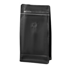 50 PCS Coffee Bags with Valve Flat Bottom Standing Coffee Beans Storage Bags Reusable Heat Seal Side Zipper Pouches,A