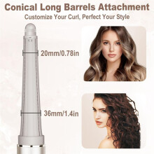 Long Curling Barrels Round Volumizing Brush for FlexStyle Attachments Create Natural Classic and Textured Wave S