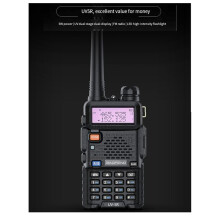 UV-5R 5W Dual Band Walkie Talkie 136-174Mhz &400-520Mhz Ham Radio FM VHF UHF with Earphone Two Way Radio EU Plug