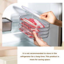 Meat Container for Fridge with Lid 4-Layer and 2-Layer Stackable Lunch Meat Container for Cold Cuts Storage Containers