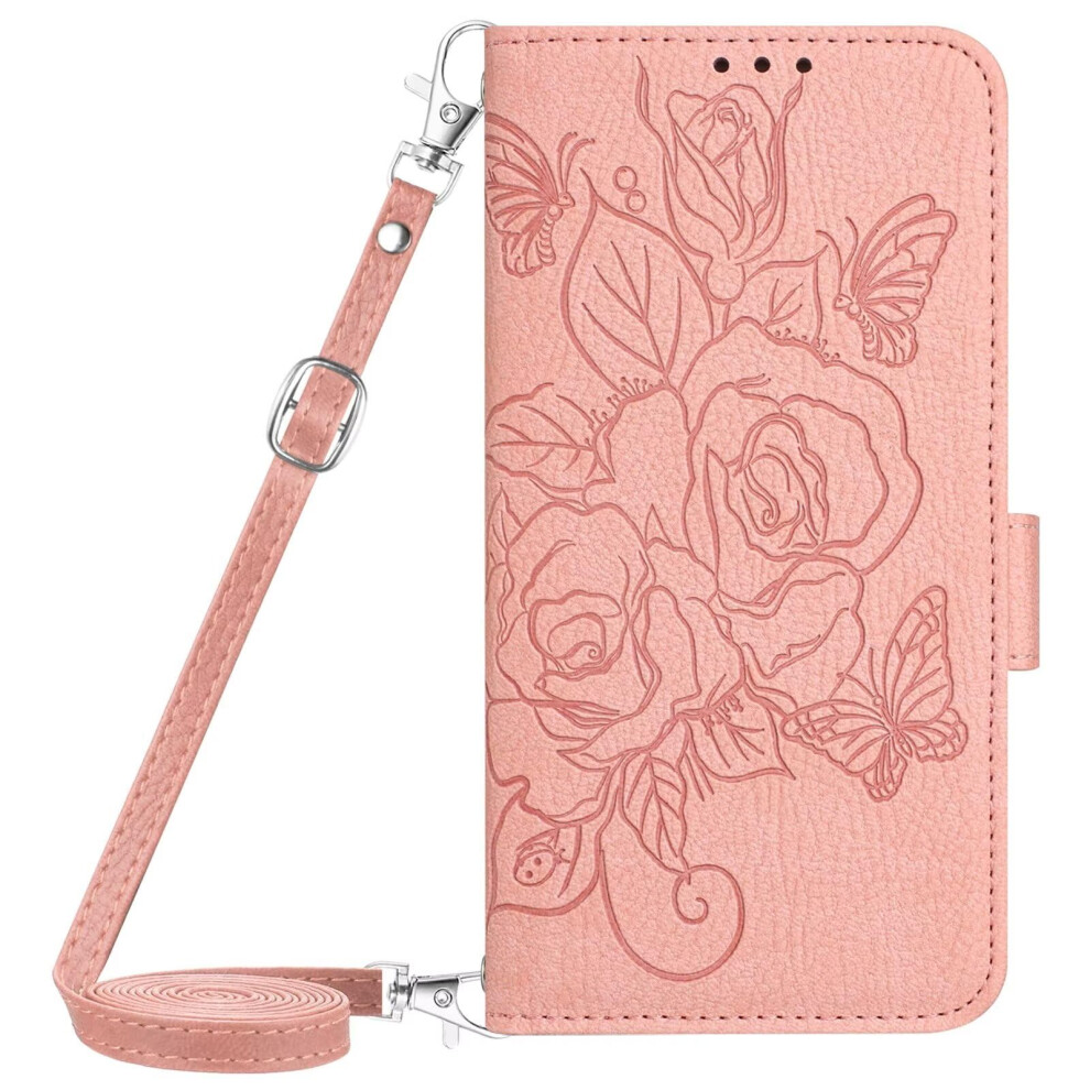 Leather Wallet Case With Rfid Blocking, Card Slots, Kickstand, Floral Flip Cover For Oppo Find X7 Ultra Pink 9169991093741
