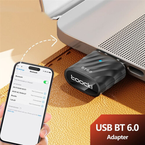 Toocki  6.0 USB Adapter USB Audio Receiver Transmitter Wireless USB Adapter for PC Dongle for Windows 11 10 8.1 1