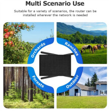 10W 4G SIM Card Solar Router with Solar Panel 20100mAh Battery Waterproof 50 Meter Coverage Range Solar Router
