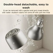 NEW Electric Hair Trimmer for Nose Men Painless Rechargeable Sideburns Eyebrows Beard 2 in 1 Hair Clipper Shaver Black