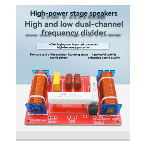 400W High Power Speaker Crossover Module - Dual-Way Treble Base Filter Frequency Divider for DIY Home Audio Systems 2