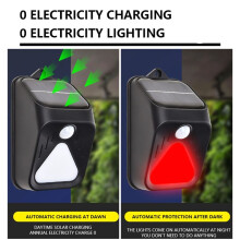 Waterproof Solar Powered Alarm Light Siren Remote Control Motion Detector Strobe Alarm Pet for Yard Outdoor Security