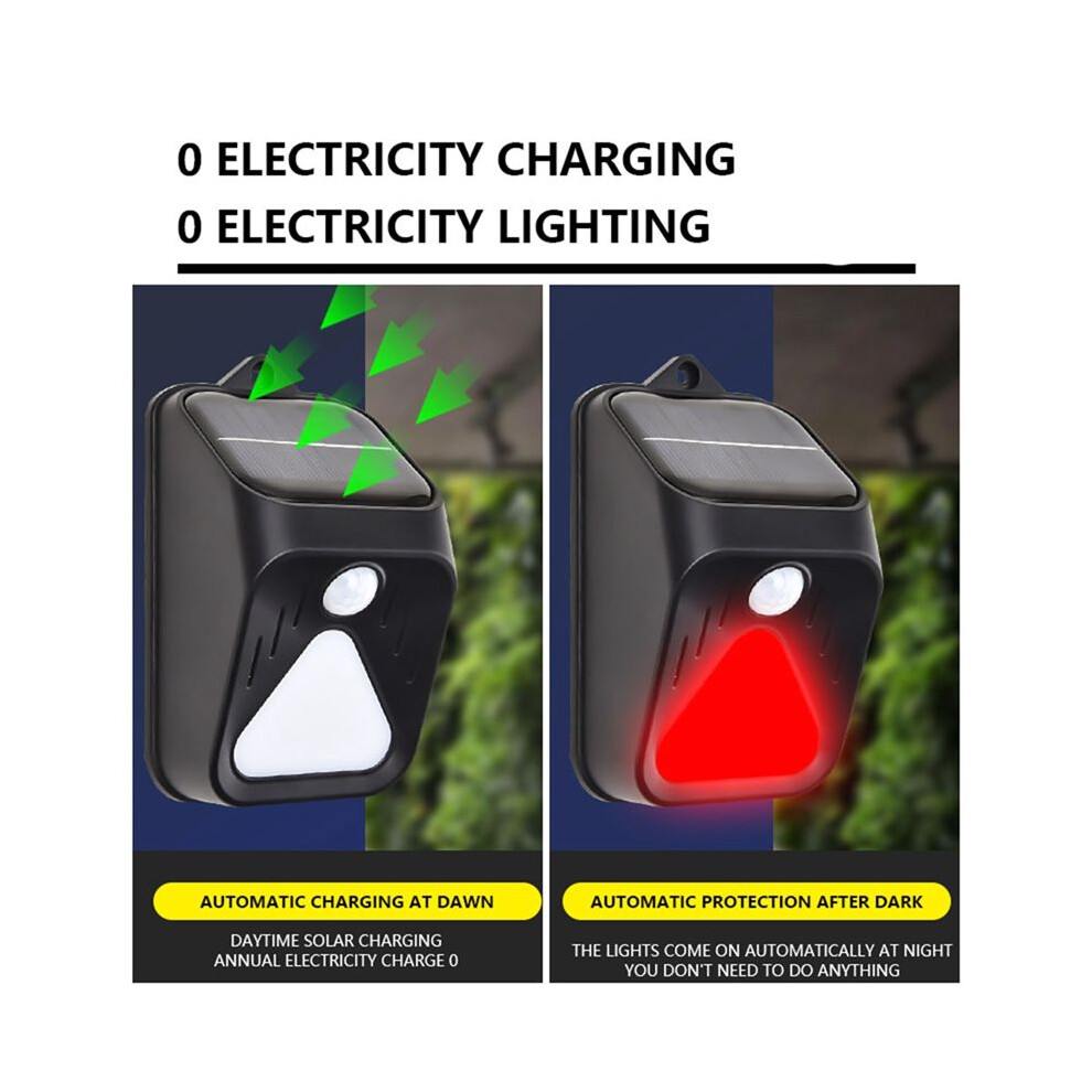 Waterproof Solar Powered Alarm Light Siren Remote Control Motion Detector Strobe Alarm Pet For Yard Outdoor Security 4711985835568