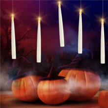 10 Velas Flutuantes Mágicas de LED com Controle Remoto para Decoração de Festas de Aniversário, Halloween e Janelas