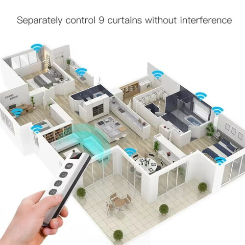 9-CH Curtain Remote Control 433MHZ for WiFi Curtain  RF Roller Blind Module Electric Roller Shutter Control Module 2