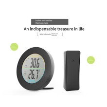 Termômetro Sem Fio com Tela LCD, Monitor de Temperatura Interna, Montagem Na Mesa de Parede, Medidor de Registro Digital, Sensor Comutável C/F