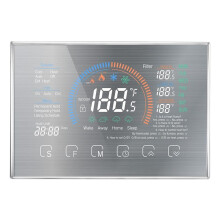Smarter WLAN-Thermostat, 4,8-Zoll-LCD-Touchscreen, -Thermostat für Wärmepumpe, C-Kabel-Adapter im Lieferumfang Enthalten