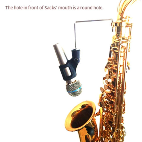 Saxophone Microphone Clip Universal Holder Clamp Mount for Sax for Live Performances and Studio Recordings