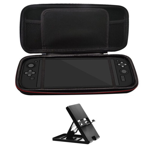 EVA Carrying Case for  2 Accessories Kit for   2 Stand Screen Protector Silicone Case Joystick Cap