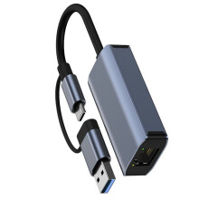 Adaptador Ethernet Gigabit USB Tipo-C para Transferencia de Datos de 1000 Mbps, RJ45, para Disco Duro Portátil, Consola de Juegos