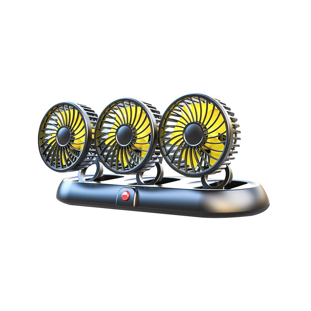 12V Car Fan Three Fan Portable Auto Cooling Fan Cooling Wind Electric Fan Car Folding Fan For 12V Car 4711226513439