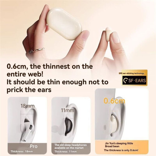 Invisible Earbuds for Side Sleepers Sleeping Hidden Headphones Flat Tiny Discreet Micro-Ear Buds Wireless 2
