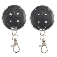 2Pcs 433MHz Copy Remote Control 4 Buttons Round Cloning RF Wireless Transmitter for Gate Garage Door Light