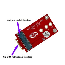 Adaptador de Tarjeta de Red InaláMbrica PCIe para MóDulo 3G, 4G y 5G GSM LTE una Conector NGFF M.2 con Clave B+M.