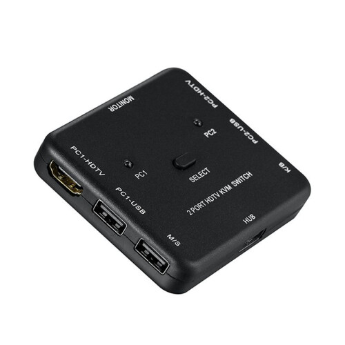 KVM  4K -Compatible Splitter USB Hub Switcher Transfer Adapter Phone Charger Multiple Expander Dock for PC 2