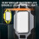 Led Flashlight USB with Built-in Battery Multi Function Folding Work Light COB Waterproof Fishing Camping Torch Grey 5
