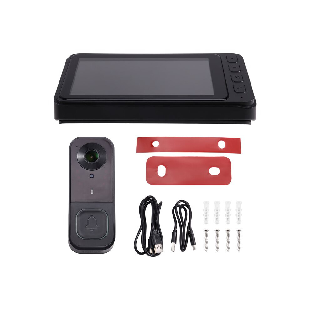 Wireless Video Doorbell With Screen Ips Hd Low Power Consumption For Wireless Voice Intercom Hd Full-Color Night Vision 6133266910128