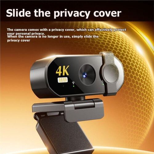 4K HD USB Webcam for Laptop Desktop External Camera Plug  Webcam Auto-Focus Streaming for Online Classes Live Video 2