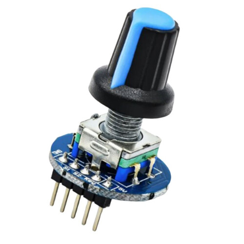 5PCS EC11 Rotary Encoder Module 5V Push Button  360 Degree Rotation for  DIY Projects with Knob Cap 1