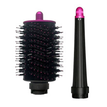 Long Curling Iron Conical Barrels & Smoothing Brush for FlexStyle Curling Iron Textured Waves Smooth Hair Style B
