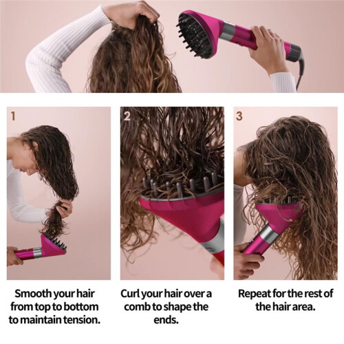 Diffuser Attachment with Cleaning Brush for  FlexStyle for Dryer Faster and Define Wavy CuRly B 1