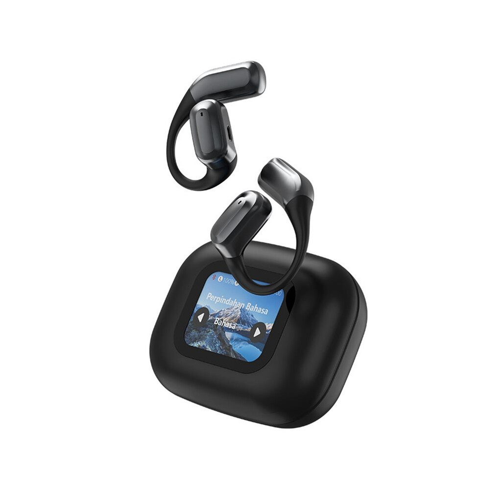 Headphones Ai Translation Earbuds Real Intelligent Multifunction Touch Screen Earphones Wireless Black 6033701994662