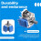 4PCS for PS5 Controller Joystick Upgrade Kit TMR Electromagnetic Thumbstick, 3D Analog Sensor Replacement 3