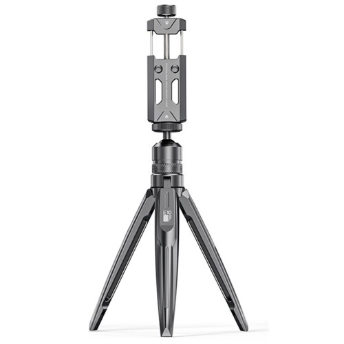 Trípode para Teléfono con Clip para Smartphone, de Aluminio, Minitrípode de Bolsillo Universal.