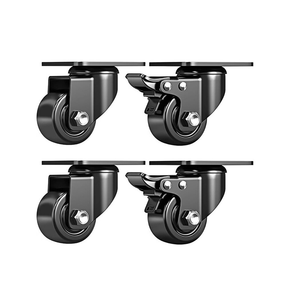 2 Inch 2 Swivel Wheels + 2 Brake Wheels Heavy-Duty Swivel Casters Industrial Heavy-Duty Nylon Wheels 600Kg Load Capacity 6033107870881