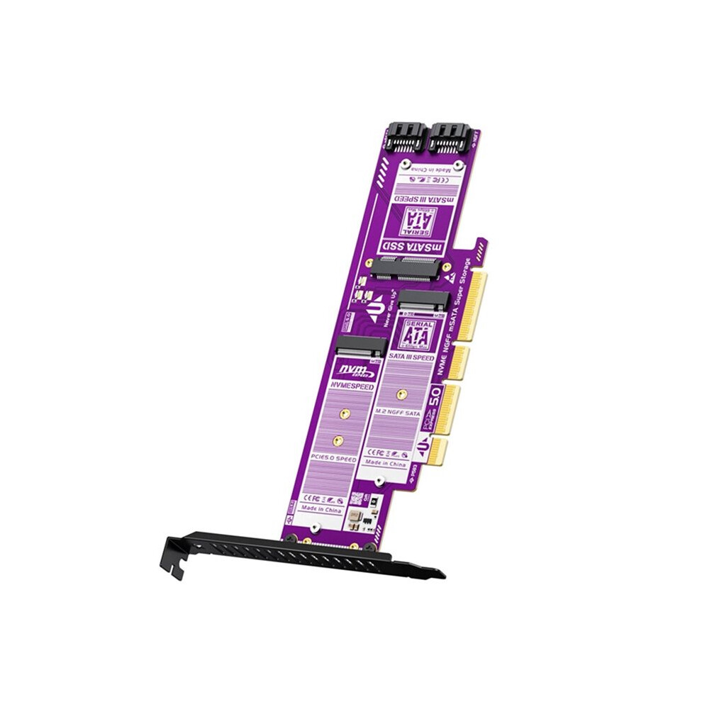 Jeyi Pcie 5.0 To M2 Nvme++Msata Adapter Card Computer Remote Startup Card 128Gbps Pcie 5.0 X4 To M2 Nvme Adapter Card 6033193038769