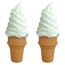 2 Pcs Simulated Ice Cream Artificial Ice Cream Fake Ice Cream Food Model for Home Kitchen Shops Party Sample Display