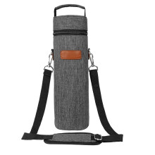 Wine Bag Single Bottle Carrier Tote, Insulated Wine Cooler Bag for Travel Picnic Beach with Shoulder Strap