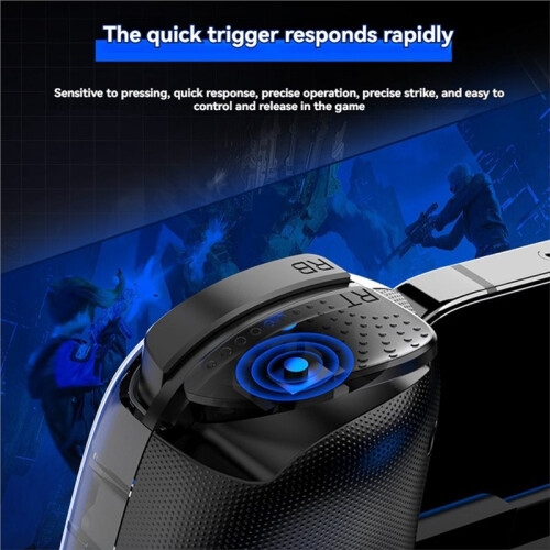 D6  Stretch Gamepad for Android Cell Phone PC Tablet Hall Effect Joystick Foldable Type-C Port