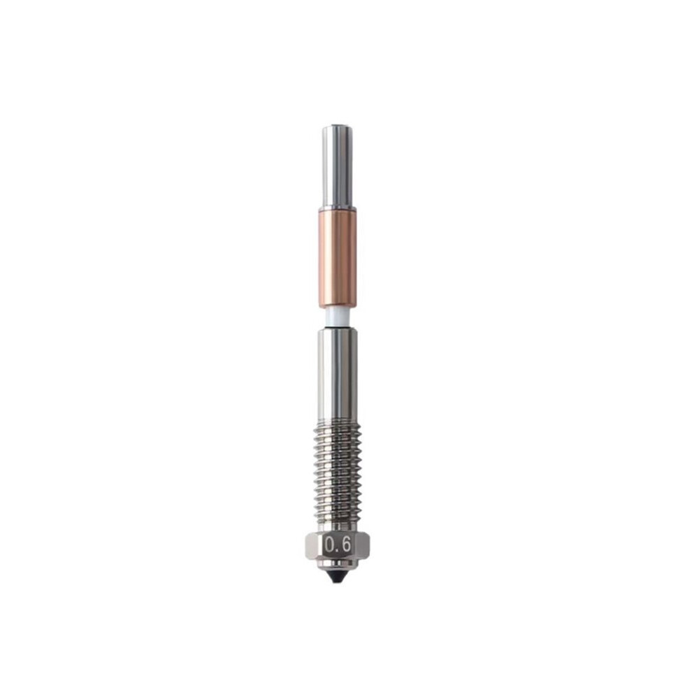 Brecantia Bimetal Nozzle,Nozzle Replacement For Qidi Q2 Q2c 3D Printer, For Pla, Petg, Abs, Asa, Pc, Pa-Cf Filaments 0.6Mm