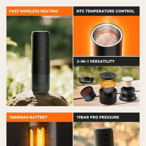 Wireless Portable Espresso Maker Travel Coffee Machine  Extraction Wireless Heating Coffee Cup 2