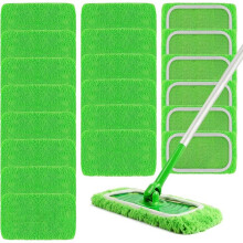 Pack of 20 for Floor Cloths Microfibre Set, Wet and Dry Mop Covers, for Cleaning Hard Floors and Wooden Floors