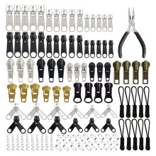 169Pcs Zipper Repair Kit with Pliers Tool & Zipper Extension Pulls for Clothing Jackets Bags