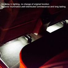 4Pcs LED Footwell Lights Interior Light with Wiring Harness 4E0947415A Fit For- A3 A4 A5 A6 A7 A8 Q3 Q5 Q7