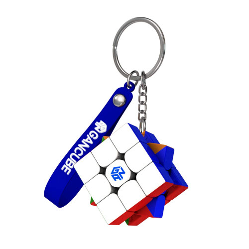 330 Mini 3x3 Speed Cube Keychain, Stickerless Puzzle, Smooth Corner Cutting, 1.2 Inch