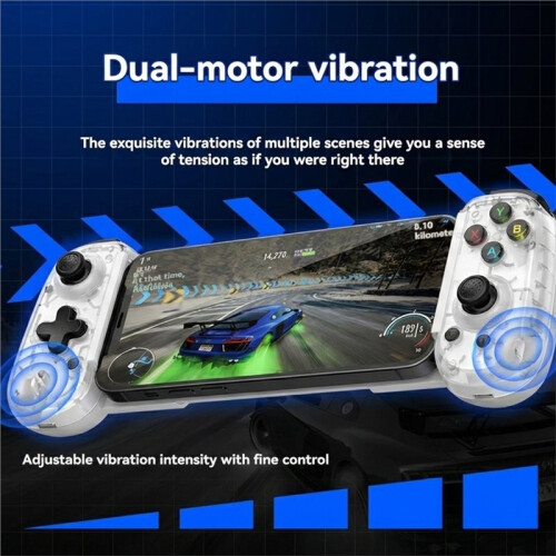 D6  Stretch Gamepad for Android Cell Phone PC Tablet Hall Effect Joystick Foldable Type-C Port 2