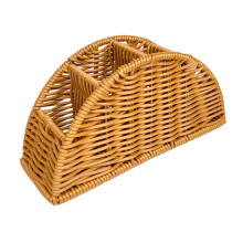Handwoven Remote Control Holder Basket, Boho Desk Organizer Storage TV Remotes, Office Supplies for Home,Office
