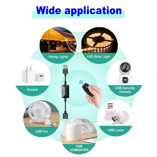 USB Wireless RF Remote Control  Power /OFF for LED Light Strip Reading Lamp Light Fan 1